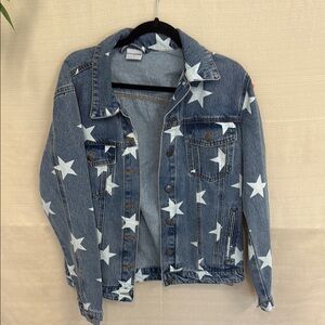 Denim Jacket with White Stars